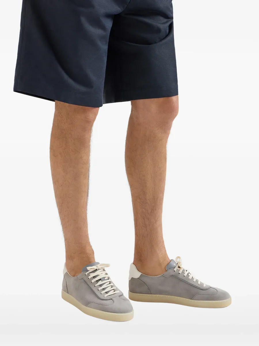lace-up suede sneakers 7