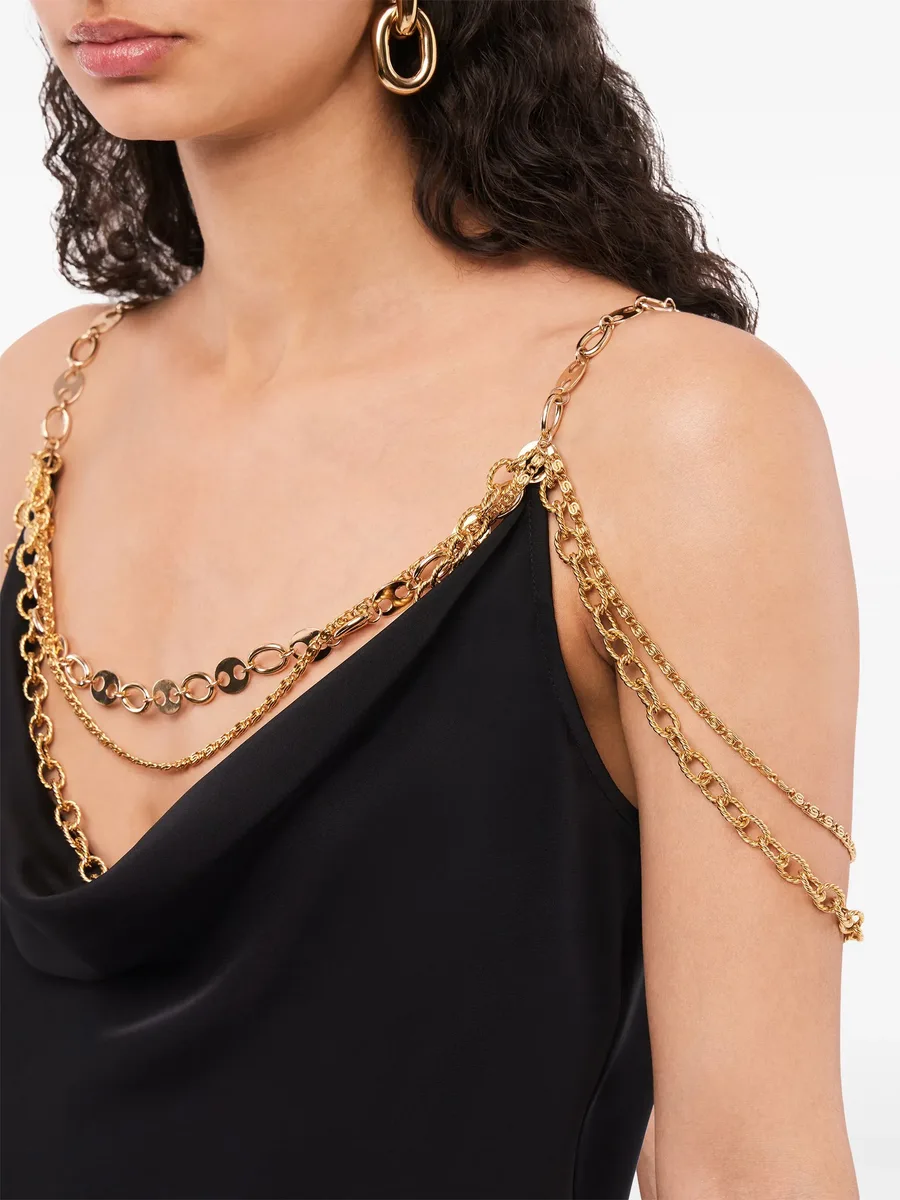 chain-detail cowl-neck top 10