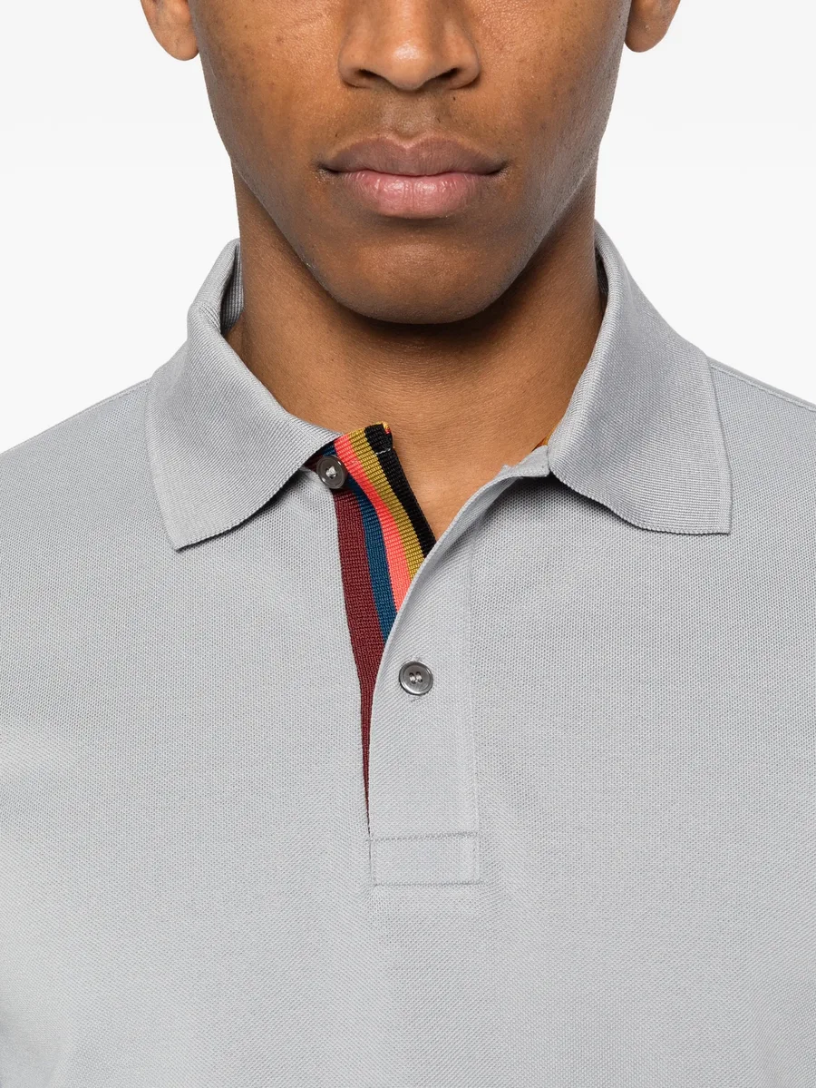 Artist Stripe striped placket polo shirt 10