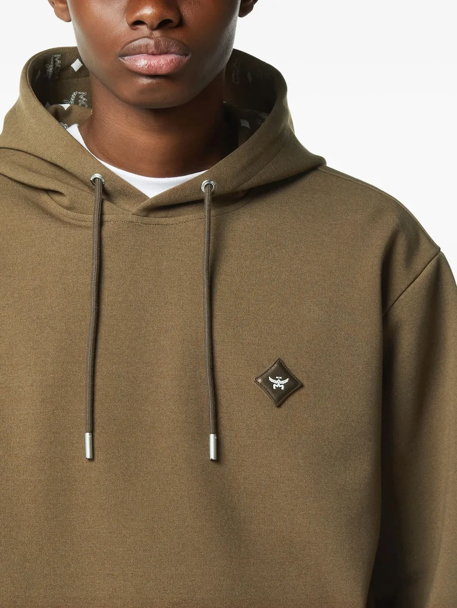 logo patch ponte hoodie 10