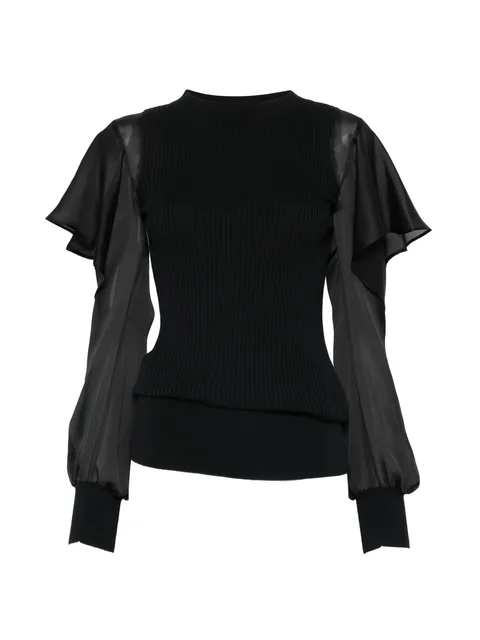 ruffled knitted top