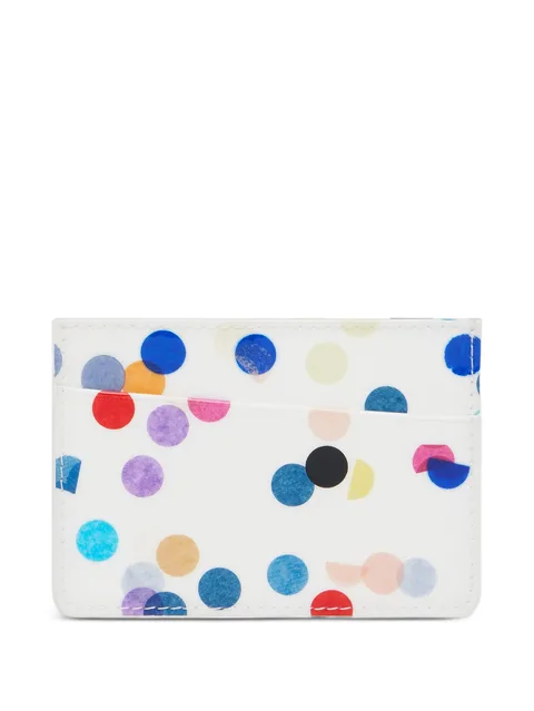 slim confetti-print card holder
