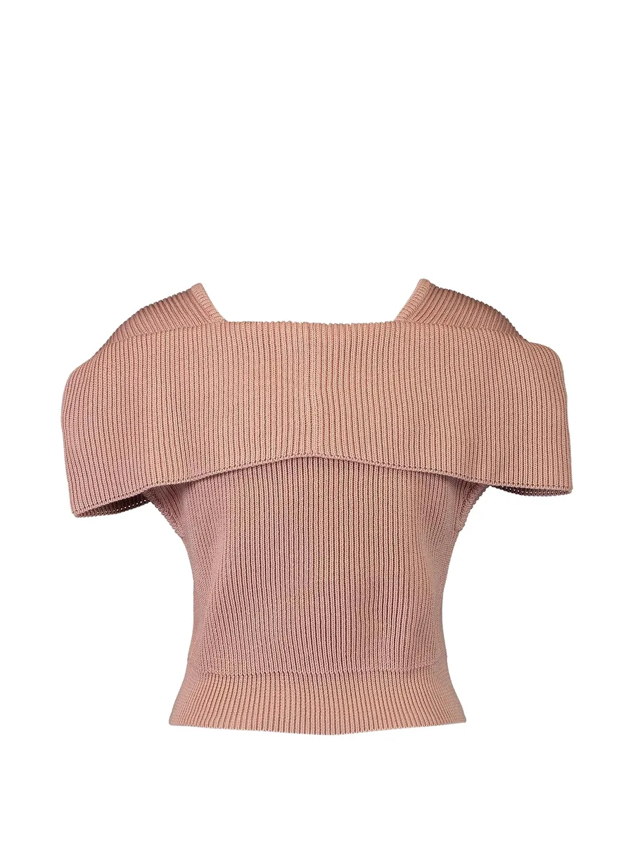foldover-collar button-up top 4