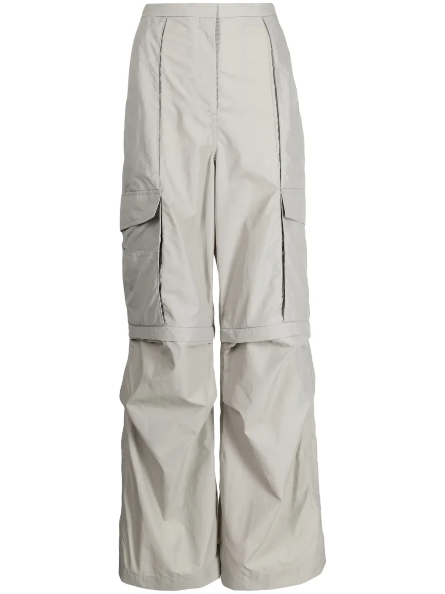 detachable-panel wide-leg cargo pants 2
