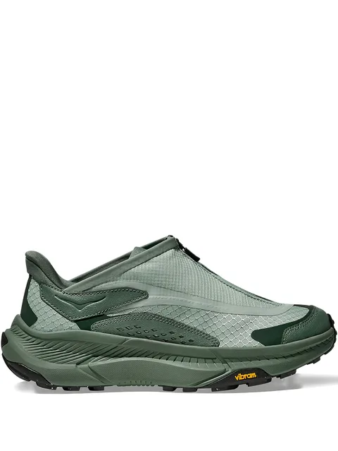 Transport zip-front mesh sneakers