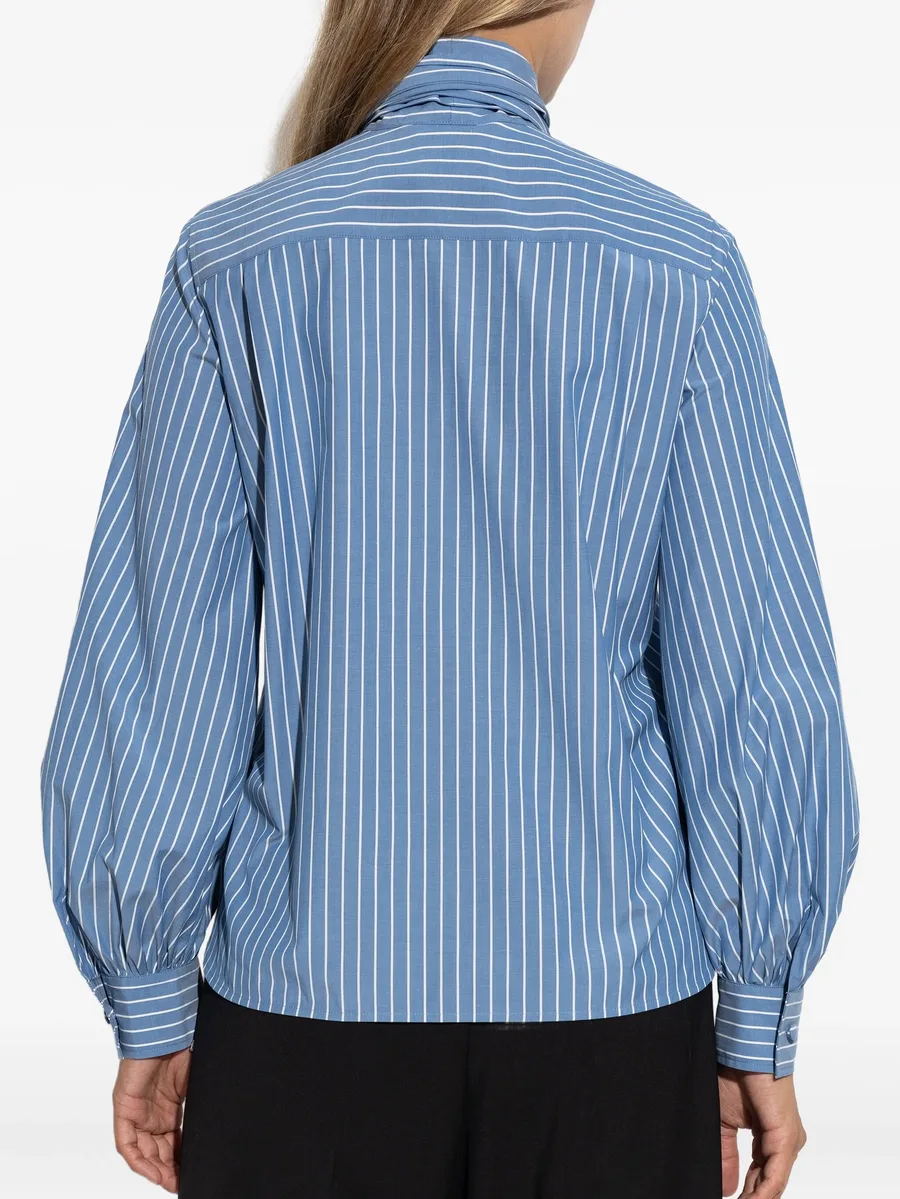 Disco striped flower-embellished blouse 8