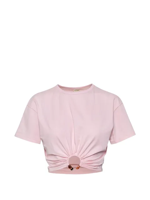 Tika ruched ring-detail T-shirt