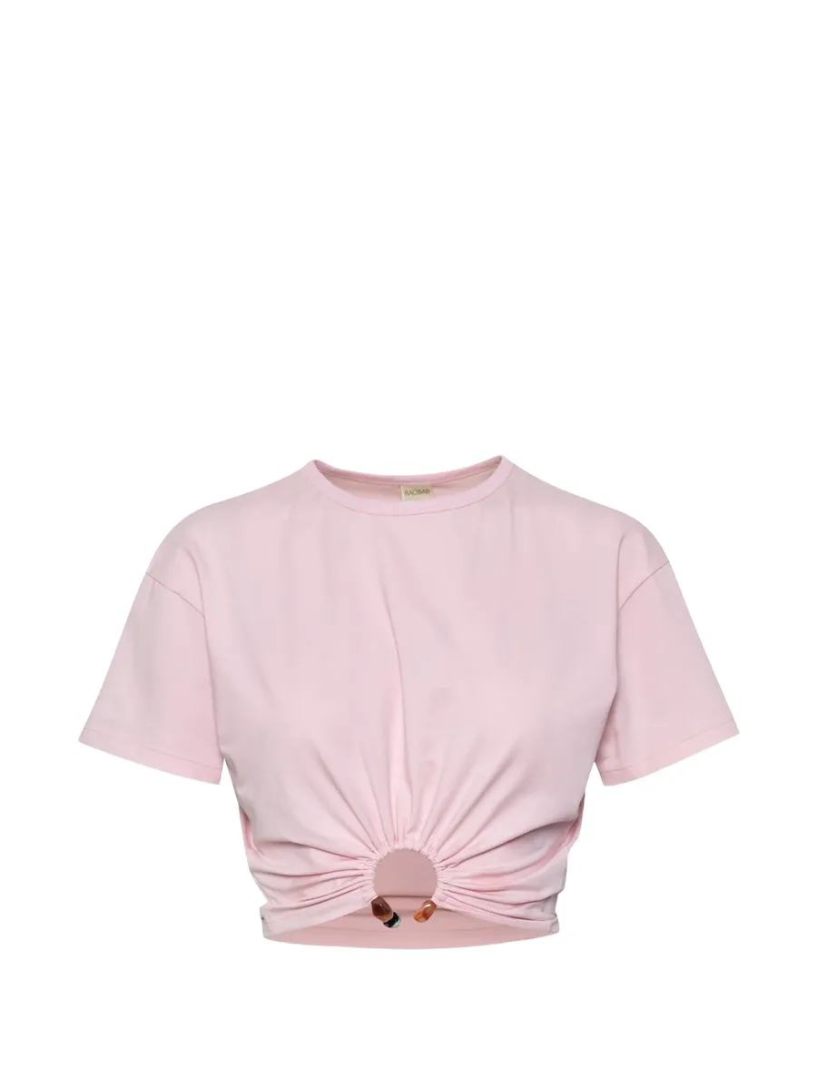 Tika ruched ring-detail T-shirt 2