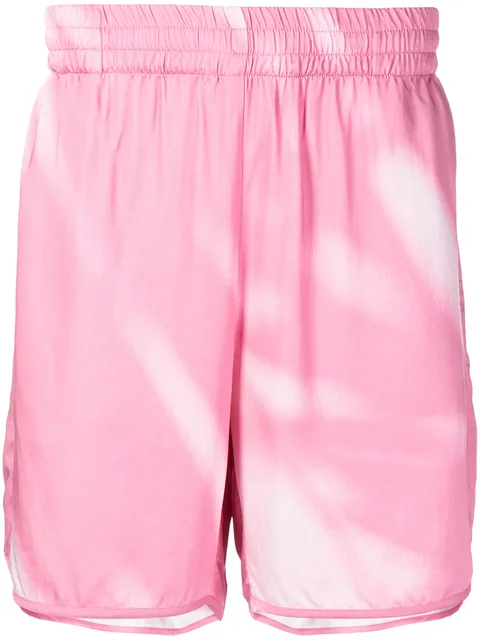 washed-print elasticated shorts
