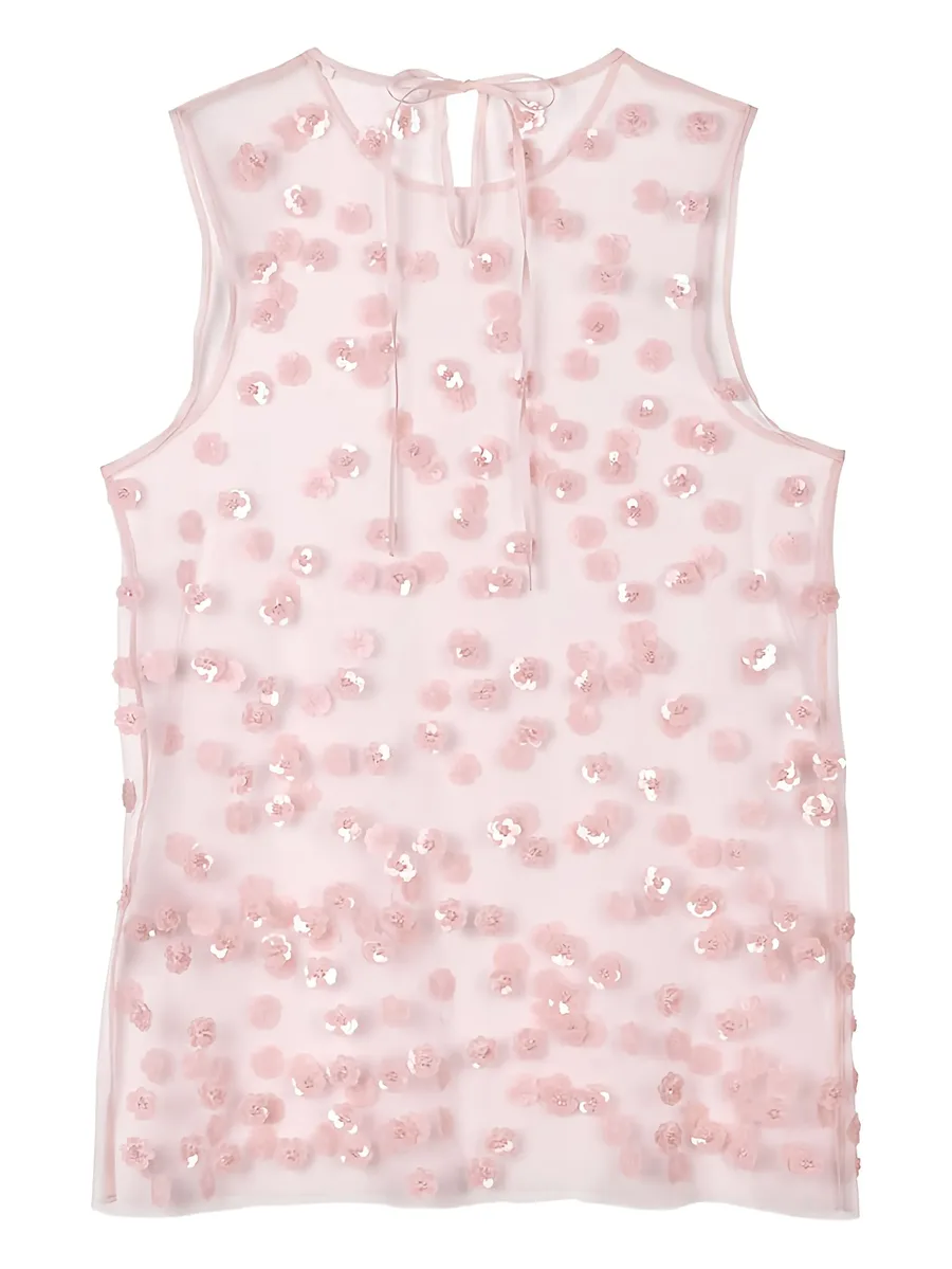 Utania sequin blossom tulle top 4