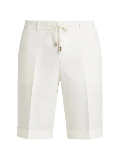 drawstring turned-up shorts
