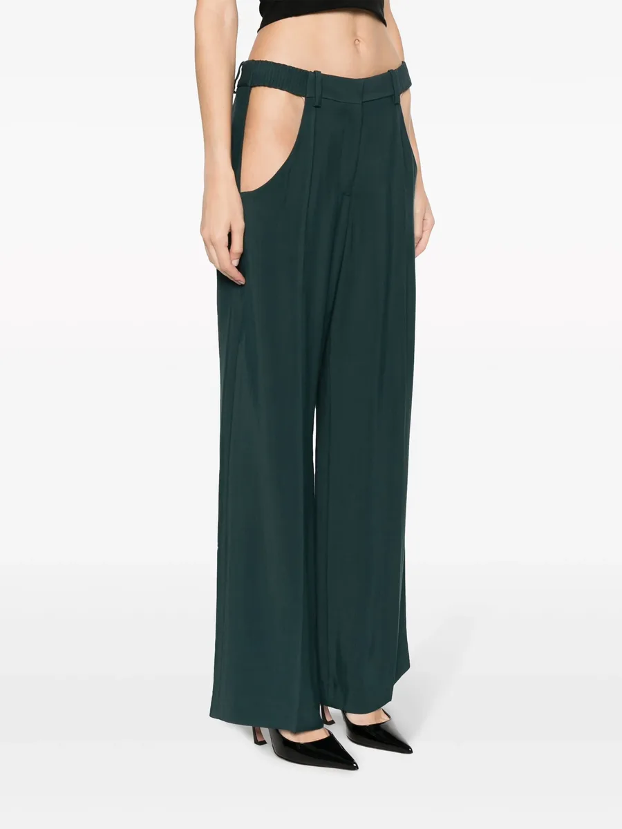 cut-out wide-leg trousers 8