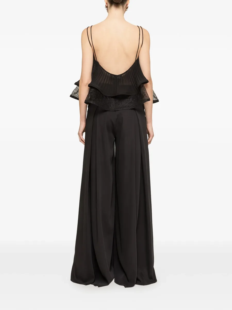 pleated lace-trim broken blouse 7