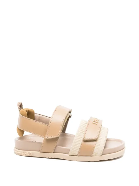 logo-strap sandals
