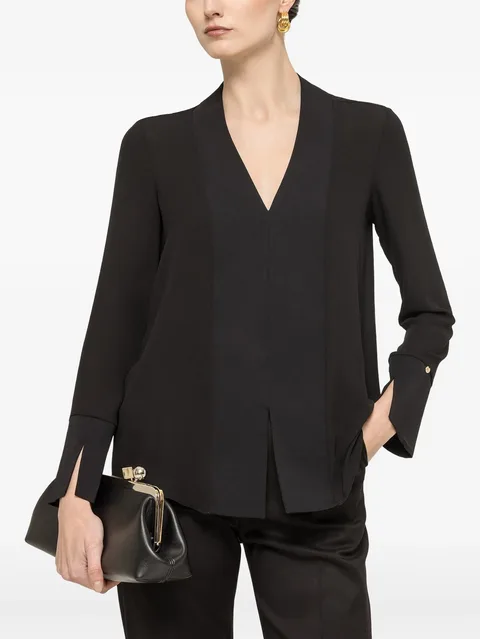 V-neck panelled top
