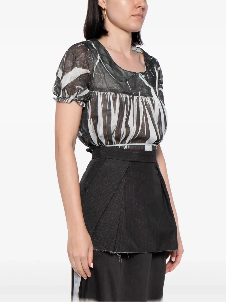 zebra-print short-sleeve bodysuit 5