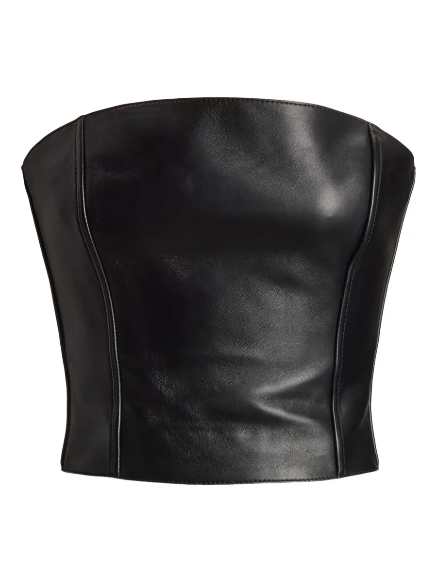 strapless leather top 2