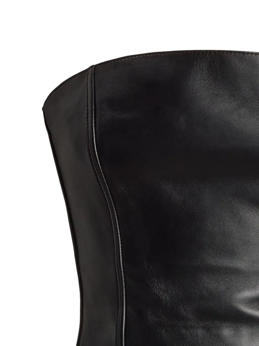 strapless leather top 4