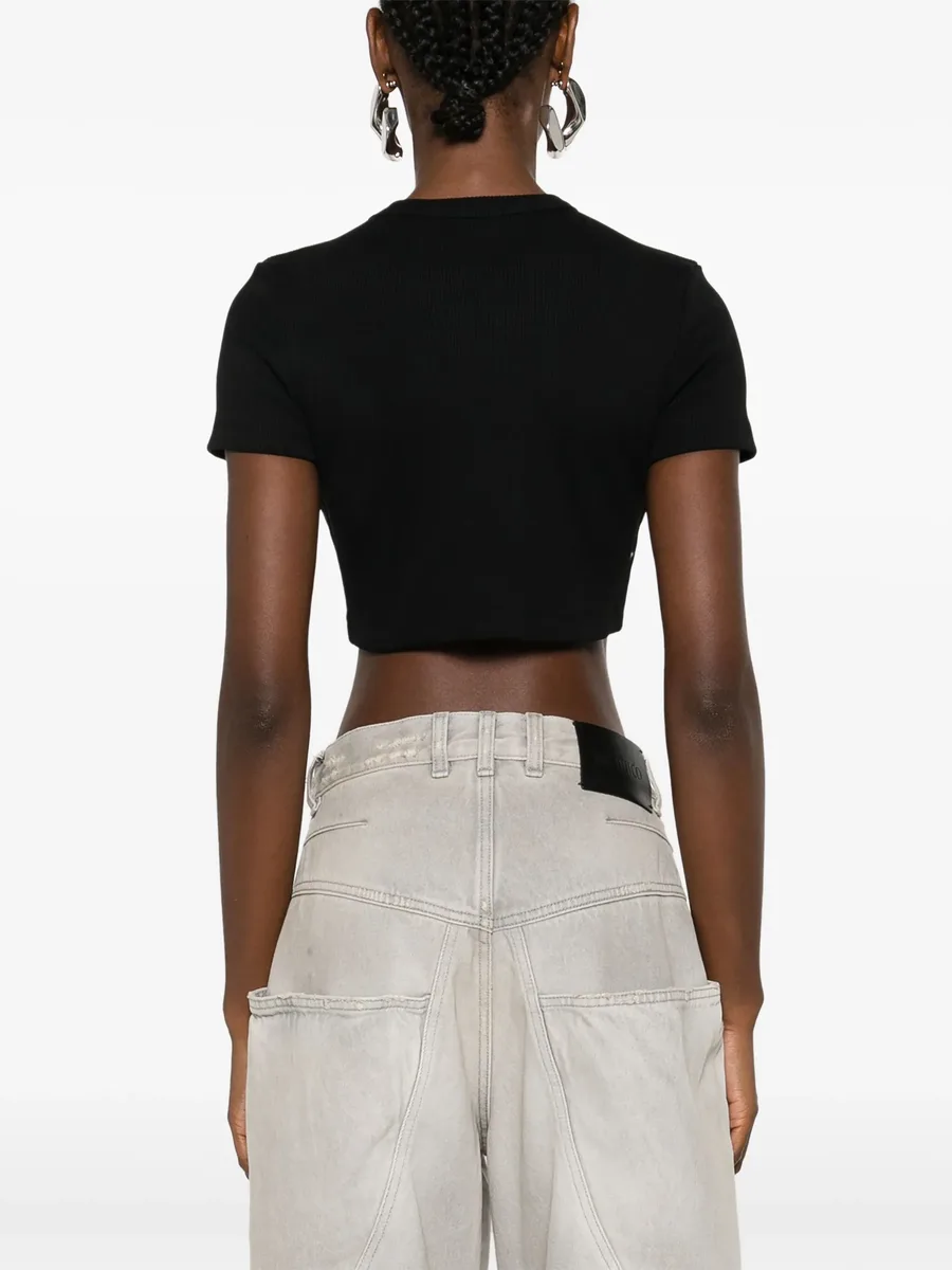 logo cropped T-shirt 8