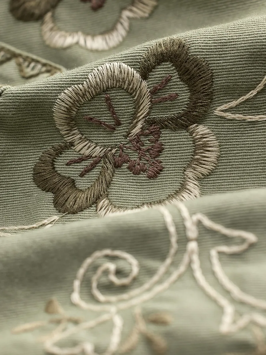 embroidered buckled shirt 6