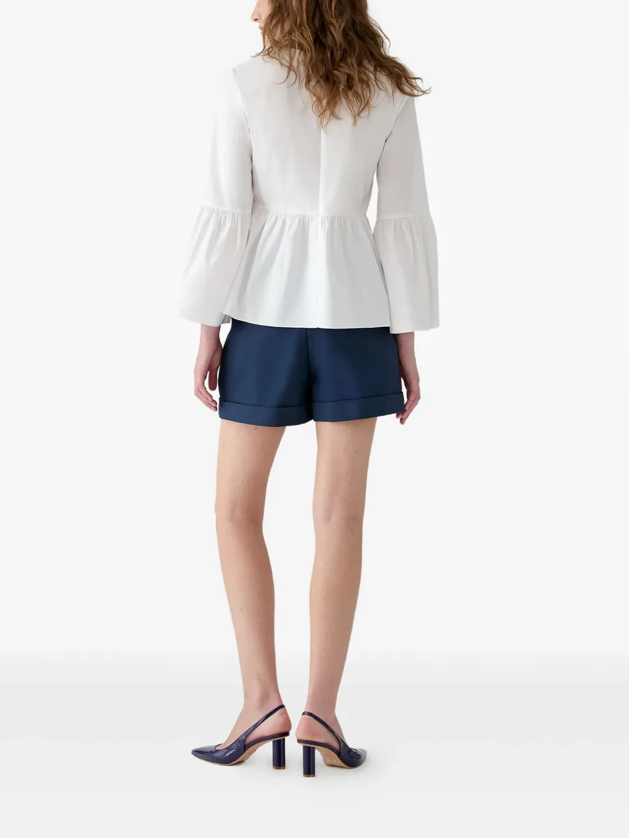 floral-embroidered bell sleeve top 5