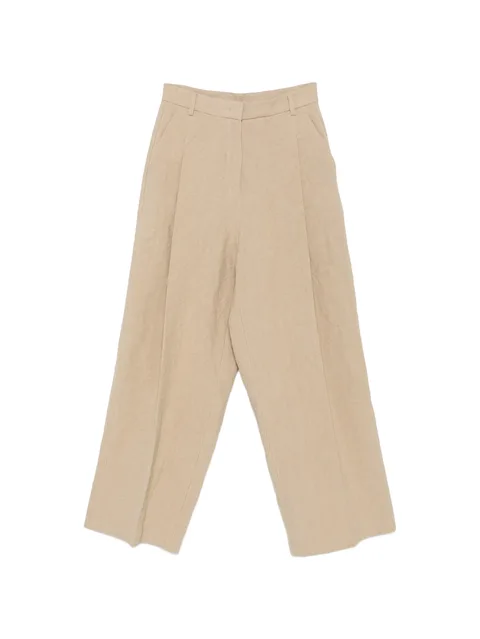 pleated wide-leg trousers