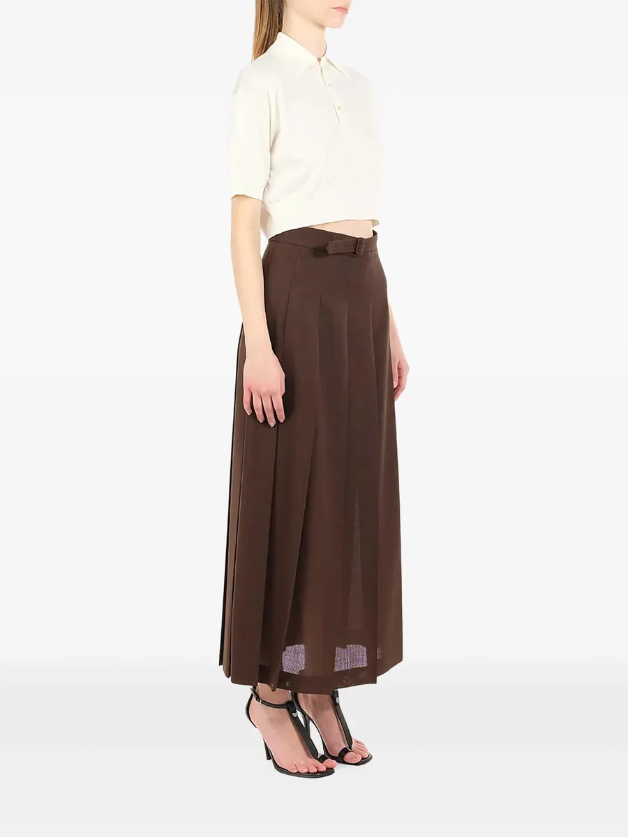 silk cropped polo shirt 5
