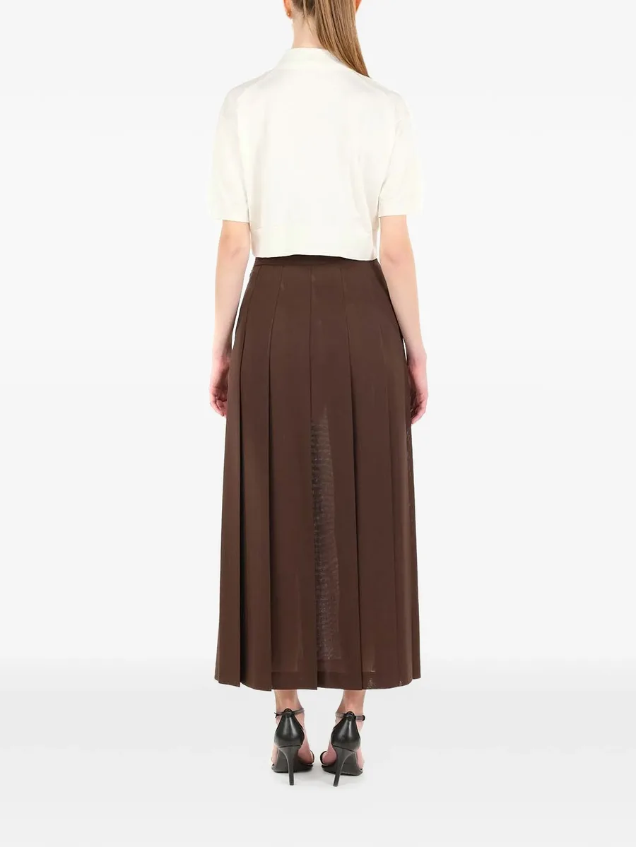 silk cropped polo shirt 8