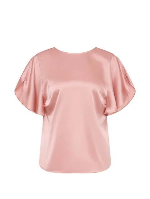 Alina flutter-sleeve blouse
