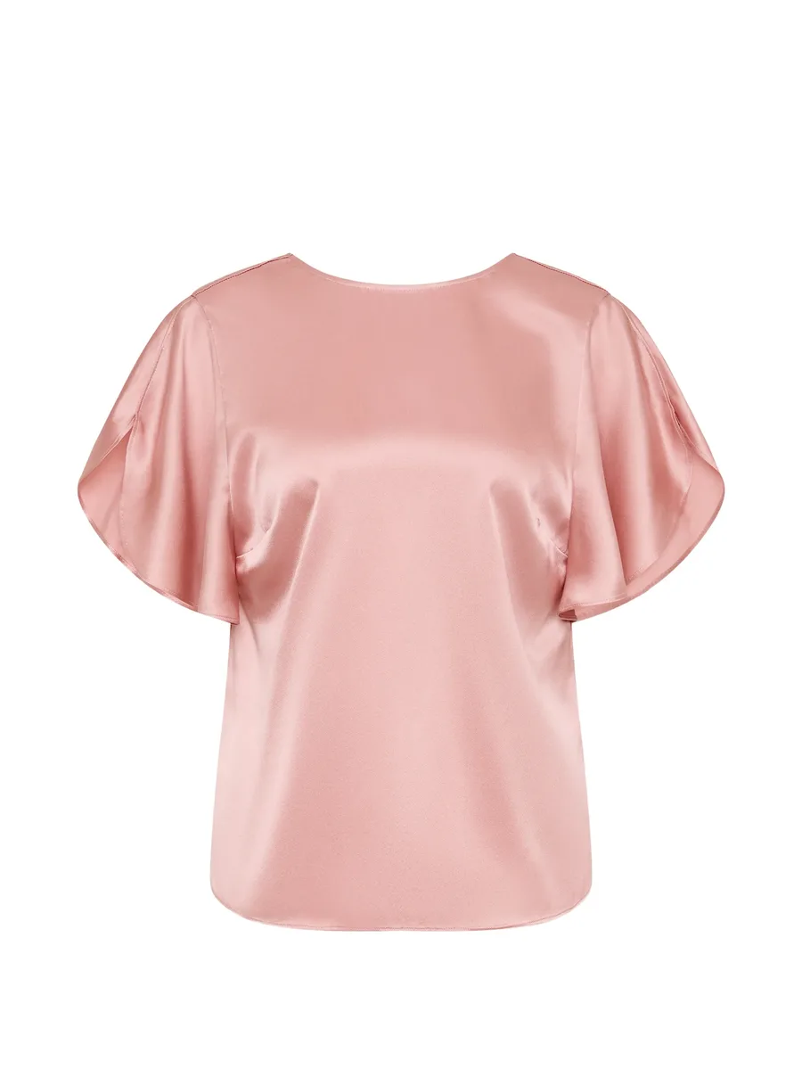 Alina flutter-sleeve blouse 1