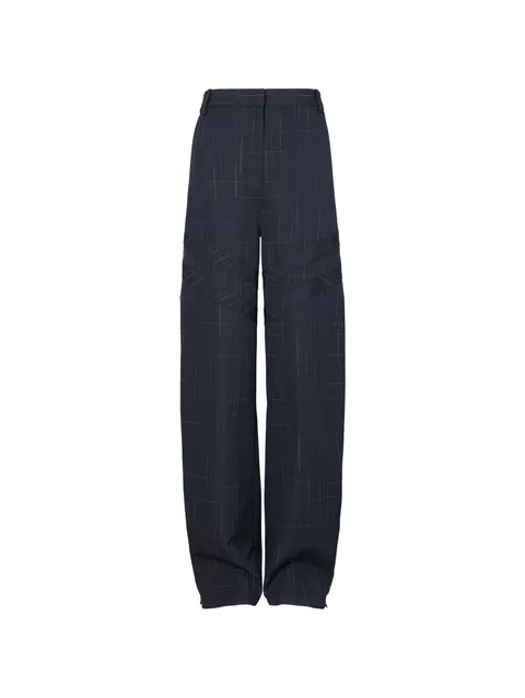 wide-leg wool pants
