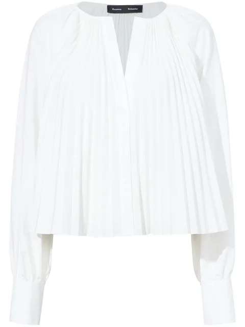 Monica pleat-detailing blouse