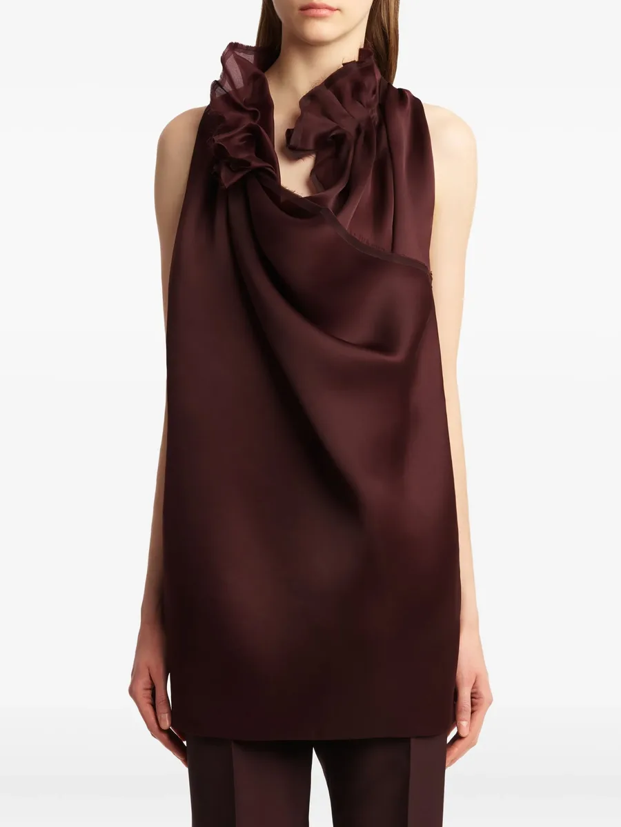 Meegan ruffled-collar top 6