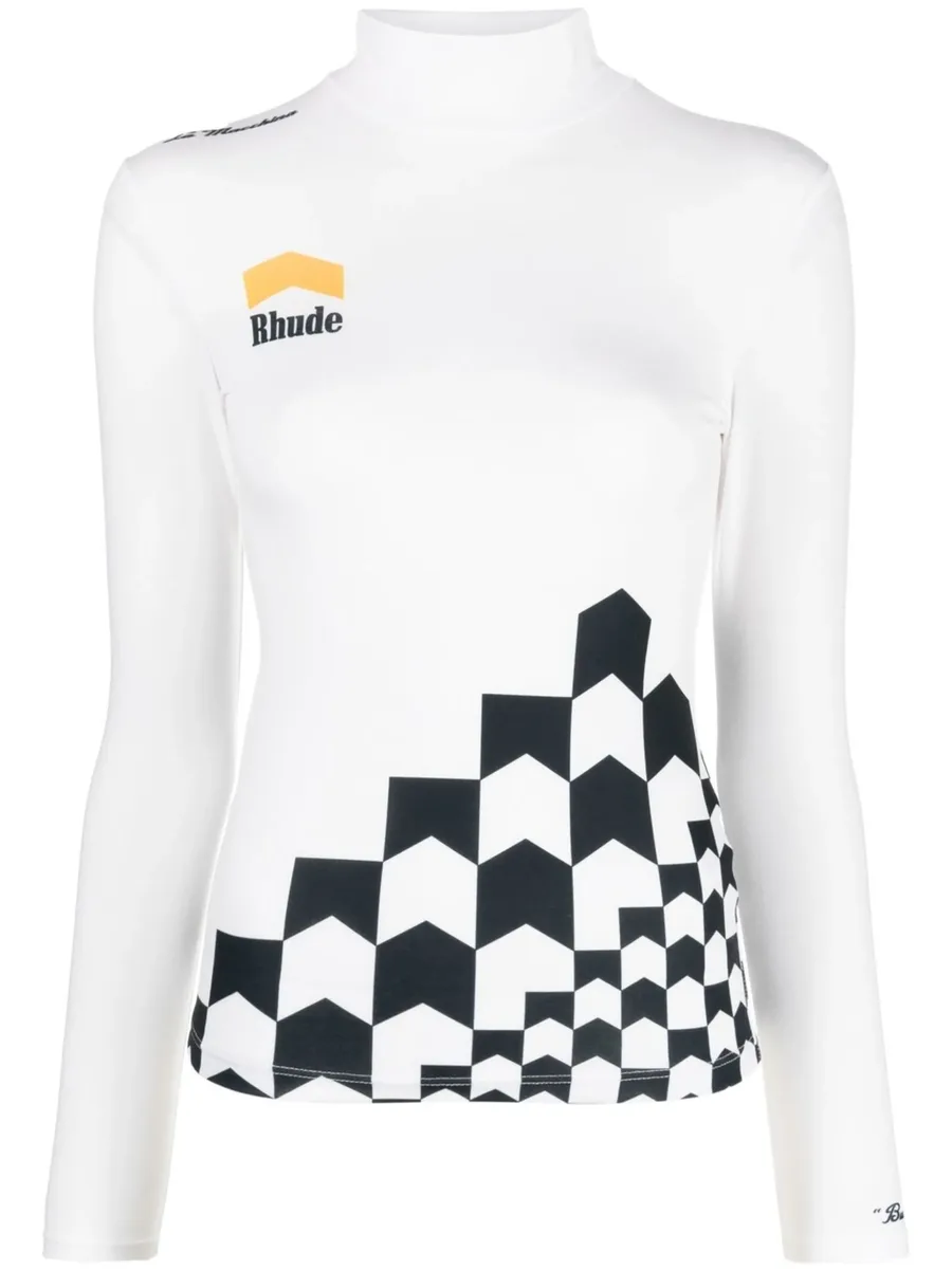 high-neck long-sleeve T-shirt 2