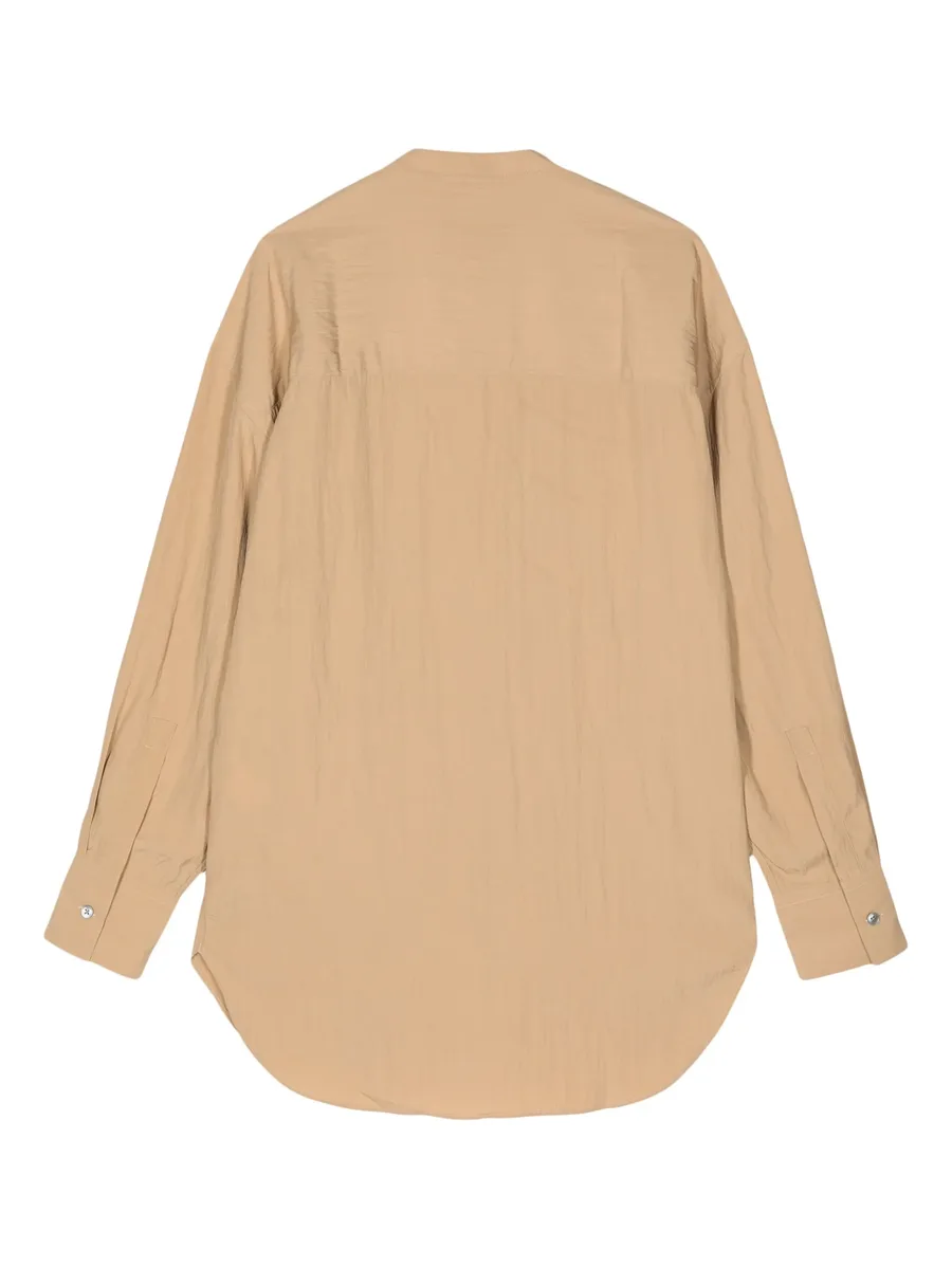 long-sleeve band-collar blouse 4