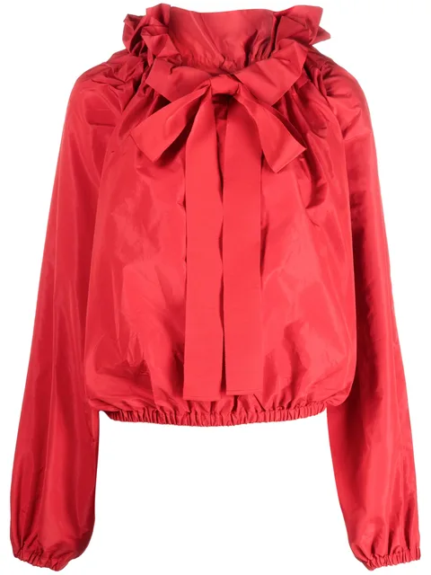 pussy-bow puffed top