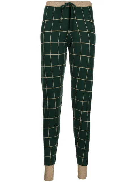 Layla check-pattern track pants