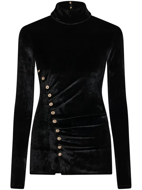 draped velvet top