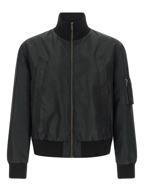 high-neck bomber jacket