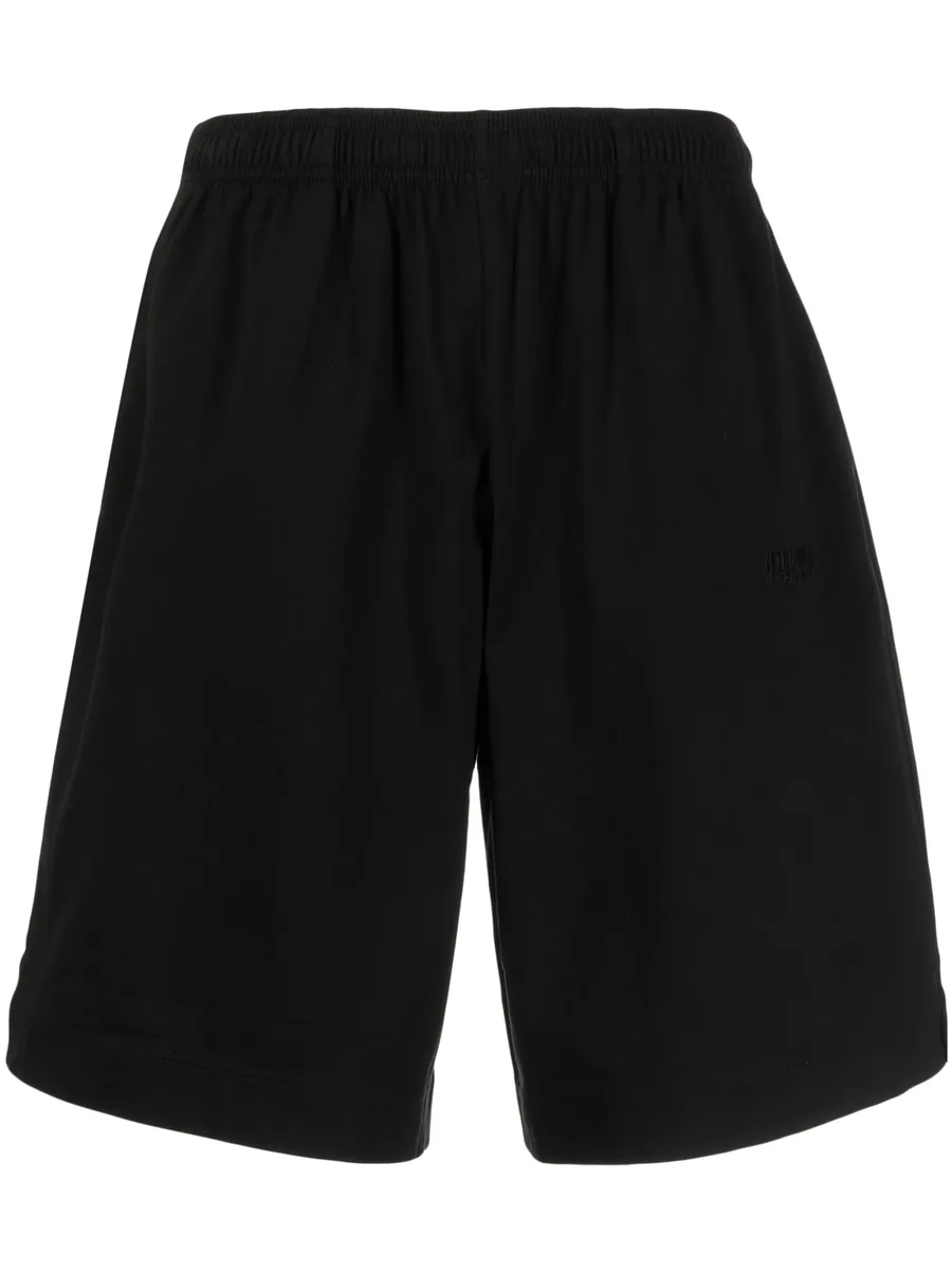 slip-on cotton track shorts 2