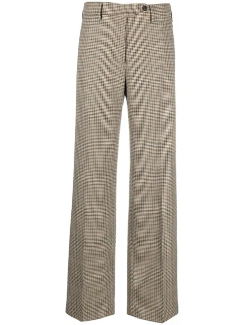 шерстяные брюки в клетку