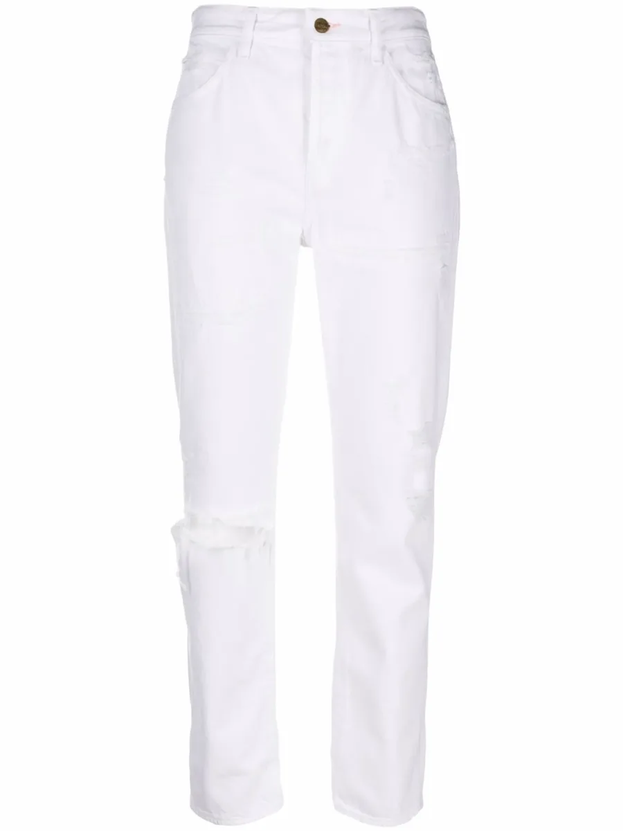 узкие джинсы с прорезями 1