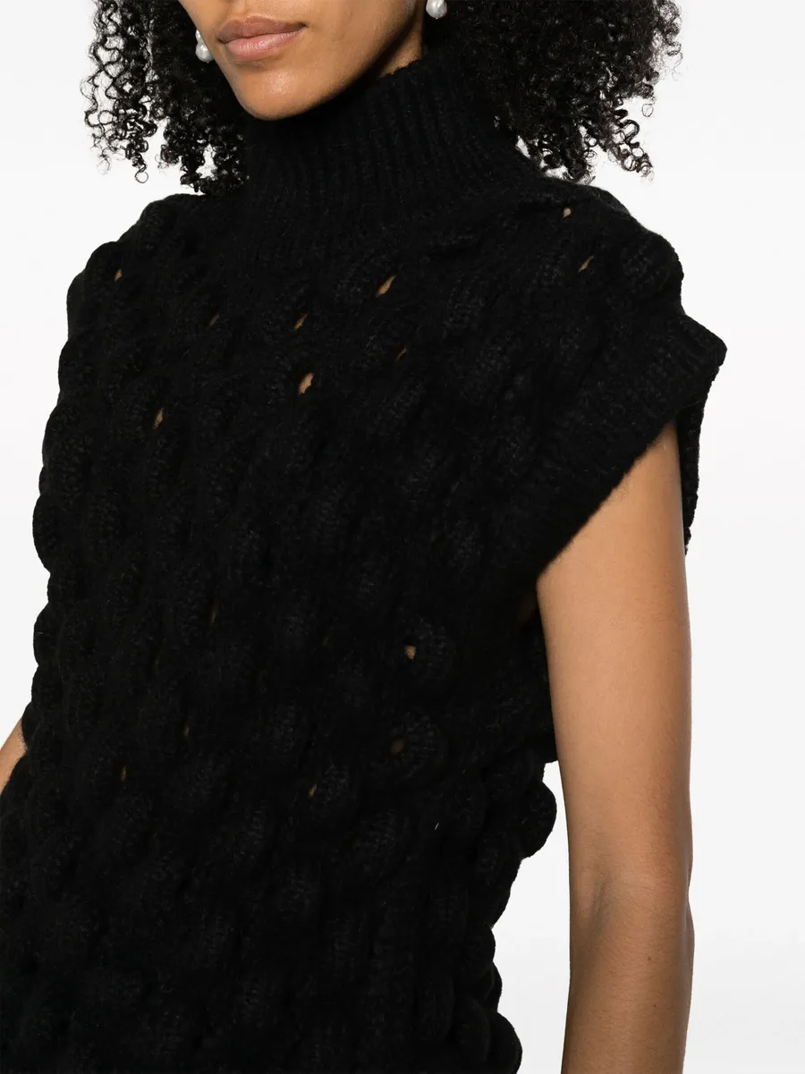 sleeveless turtleneck jumper 14
