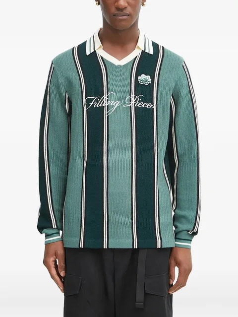 Football jersey striped sweatshirt