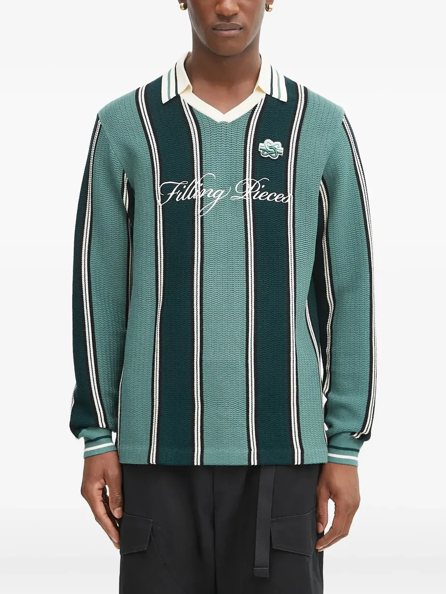Football jersey striped sweatshirt 1