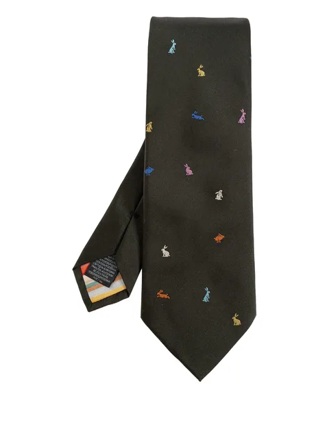 rabbit silk tie