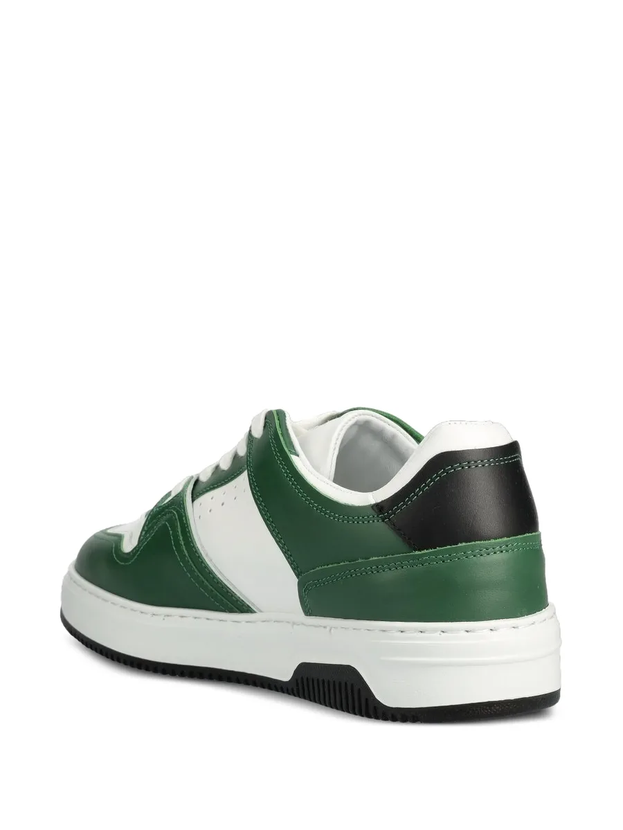panelled leather sneakers 4