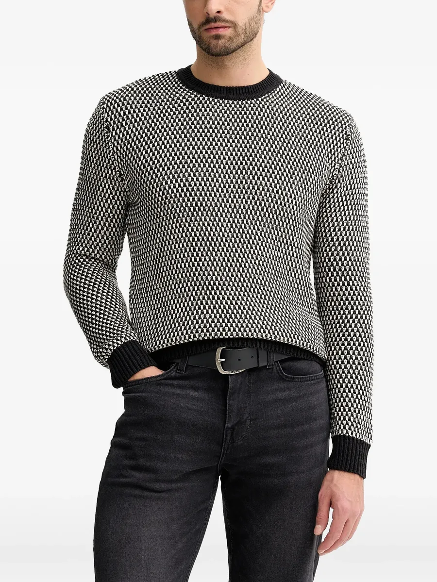 patterned crew-neck sweater 1