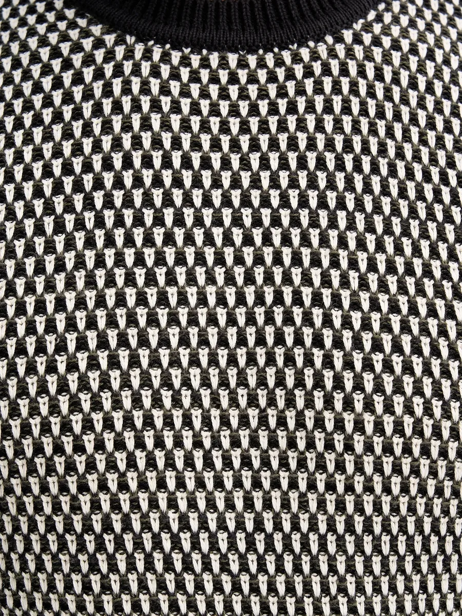 patterned crew-neck sweater 10