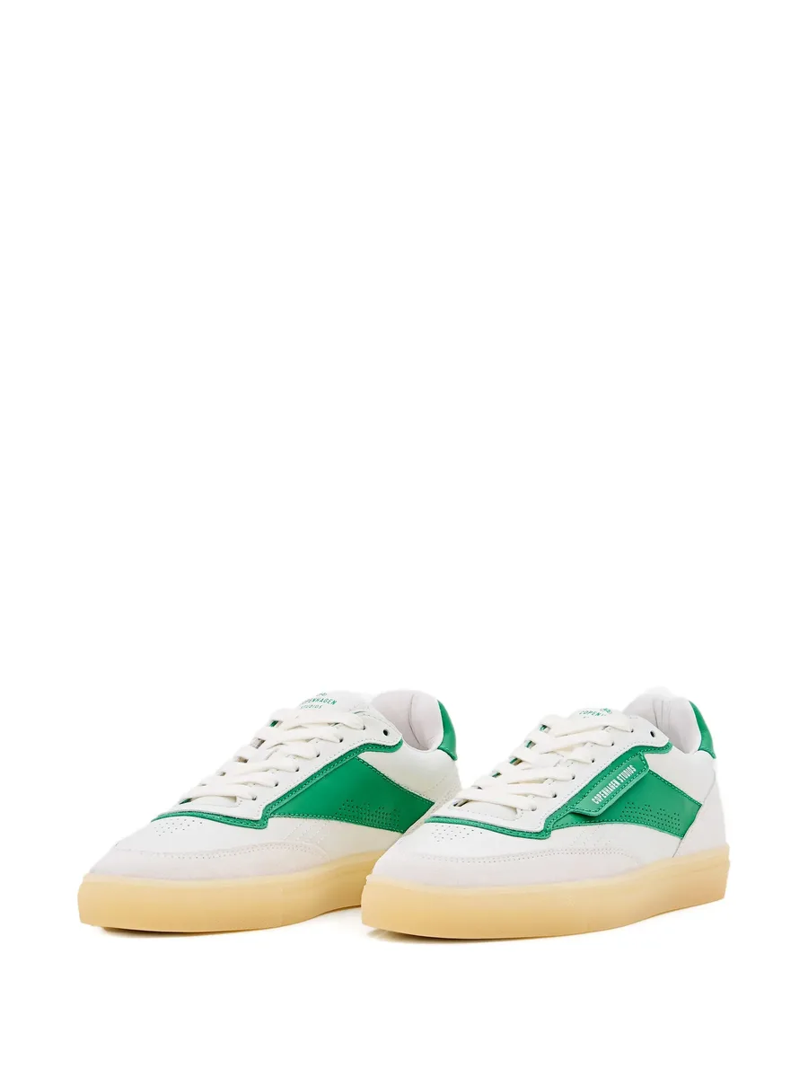leather low-top sneakers 4